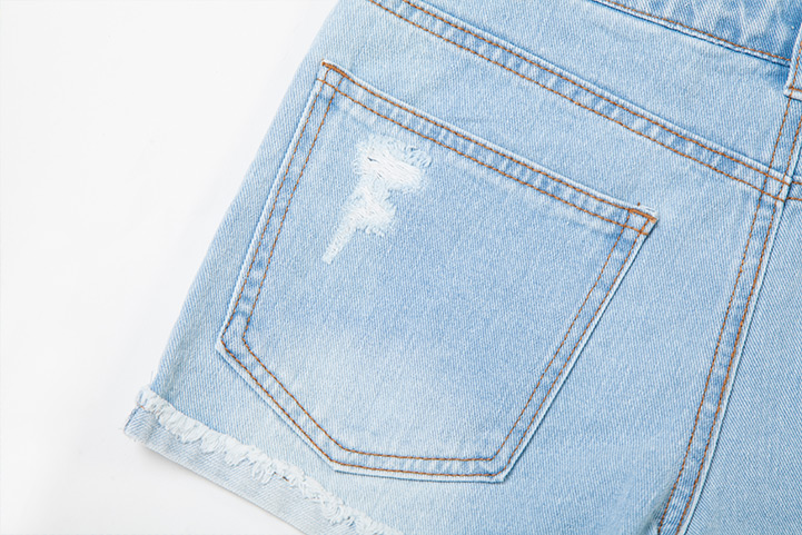 女童水洗刺繡款全棉牛仔短褲(圖5)